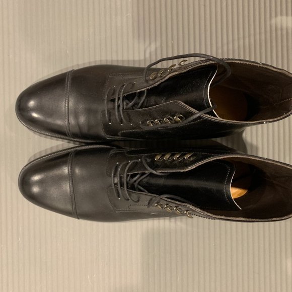 Meermin 101527 Black Calf Derby Boots, UK 7.5E - Picture 11 of 16